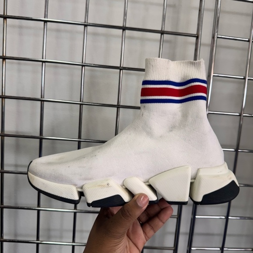 Balenciaga‎ Speed 2.0 Recycled Knit Sneaker White Sock Sneakers size EUR 39 - Picture 3 of 16